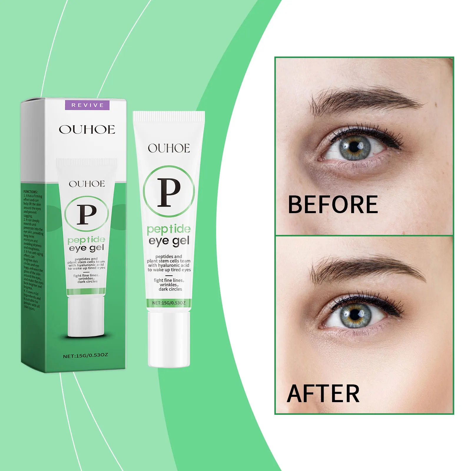 Peptide Protein Eye Gel Firming and Lifting Eye Skin Improve Dull Tender Eye Cream Smooth Out Fine Lines Around The Eyes