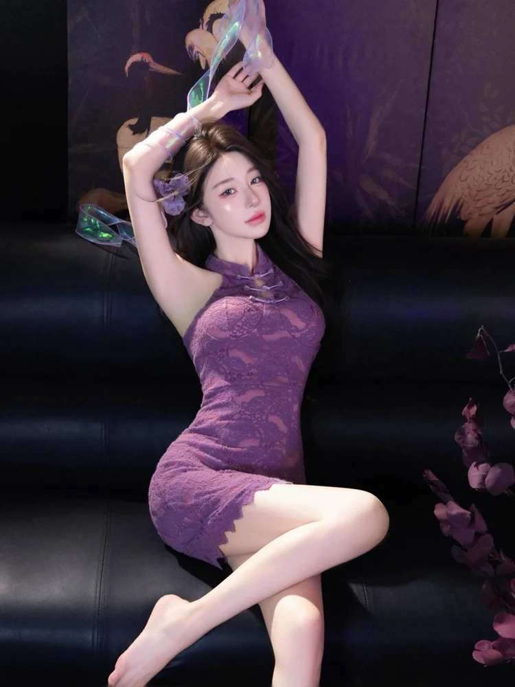

Purple Portrait Photography Costume Personalized Studio Chinese National Style Hot Girl Teenage Lady Photography Clothing