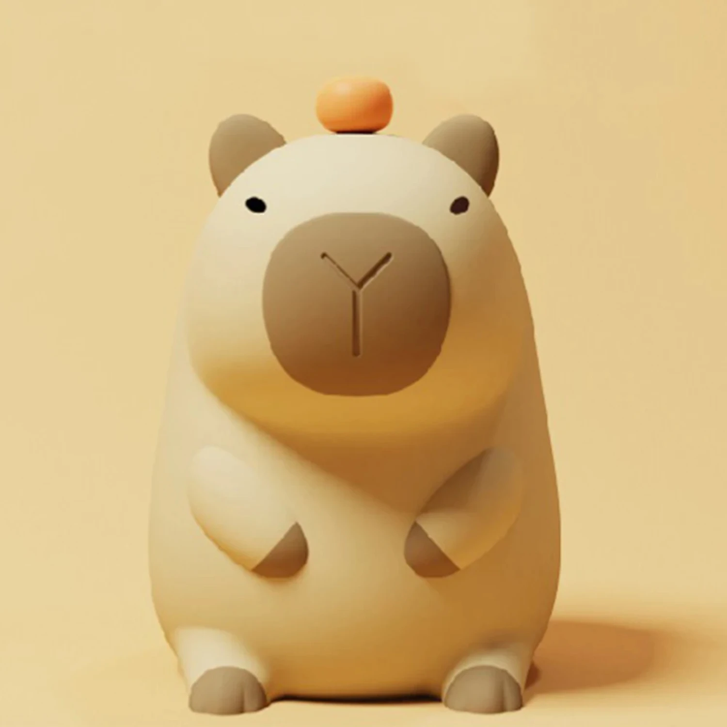 Adorable Rechargeable Cute Silicone Capybara Desktop Light - 800mAh Light for Children's Room Decor, Lovely Cute Capybara Shape 