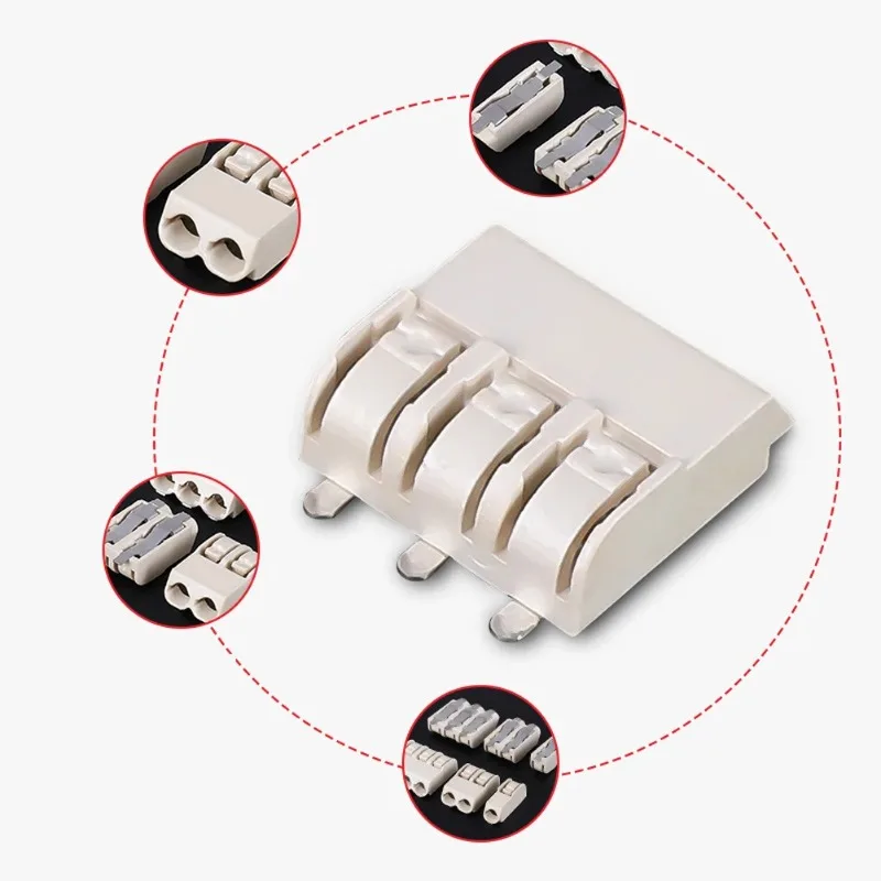 275V 6A 2060 SMT 4.0mm Pitch Reflow 270 Degree LED Lighting SMD PCB Wire Terminal Block Connector 24-18AWG 10PCS