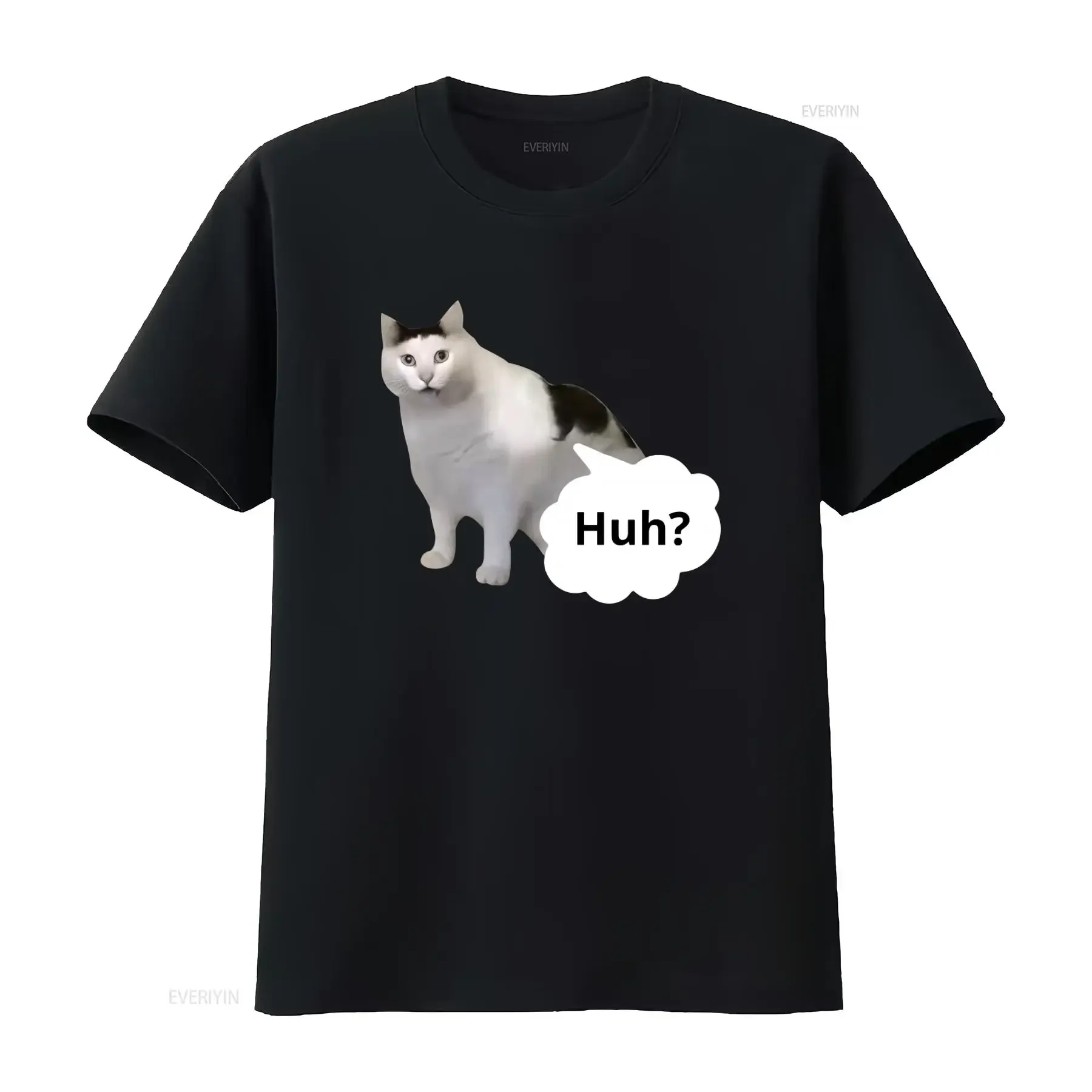 T-shirt Meme drôle Huh Cat, Absurde, Weirdcore, Shitpost, Silly, Uh, Banane, Pleurant, Triste, Viral, Relatable, vintage, délavé, polyvalent