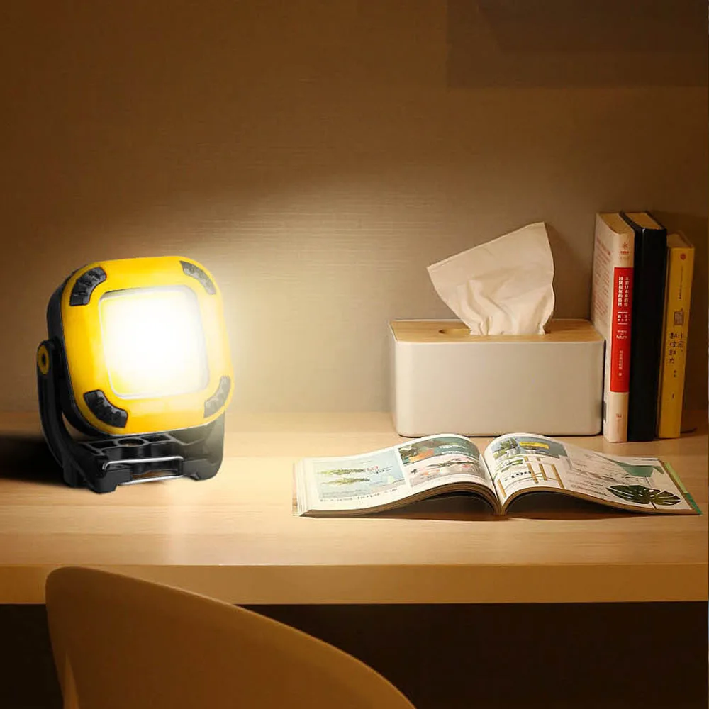 

Portable LED Spotlight Lantern 1200mAH Strong Light Flashlight Outdoor Camping Fishing Emergency Rechargeable Magnetic Work Lamp