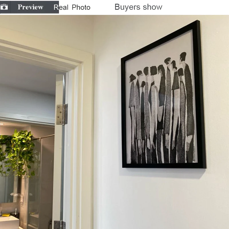 الحديثة أسود أبيض مجردة شخصيات الأزياء قماش لوحات الملصقات والمطبوعات صور فنية للجدران لغرفة المعيشة ديكور المنزل