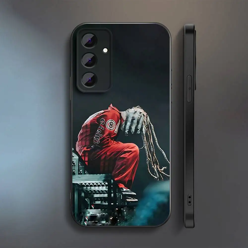 حافظة هاتف C-Corey T-Taylor Musician لهاتف سامسونج S 25,24,23,22,30,21,10,9,Ultra,Plus,Lite,FE,4,5G حافظة سوداء ناعمة