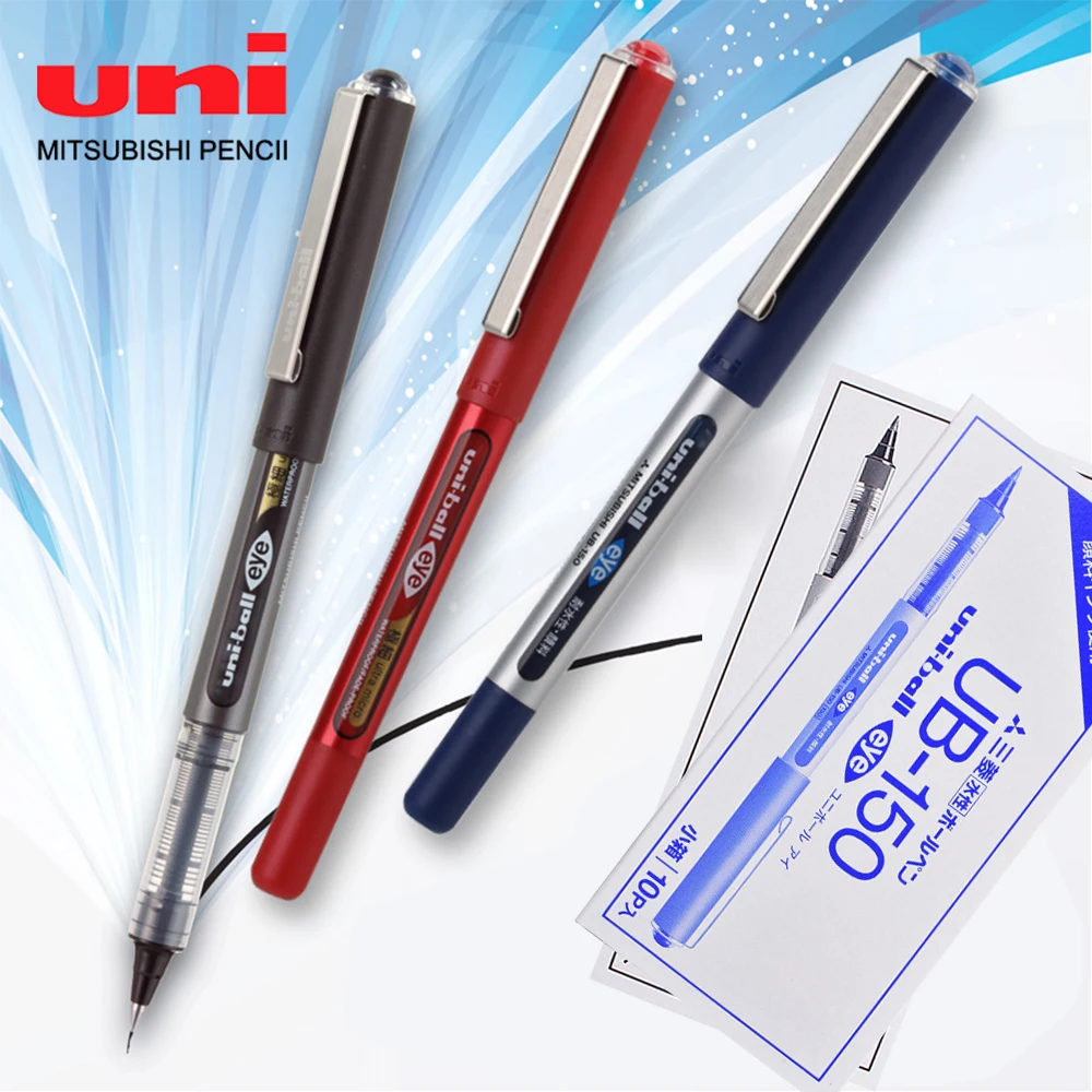 10pcs Japan UNI Uniball Gel Pen Set Ub-150 Straight Liquid Ball Pen 0.5mm/0.38mm Signature Pen Cute School Office Stationery