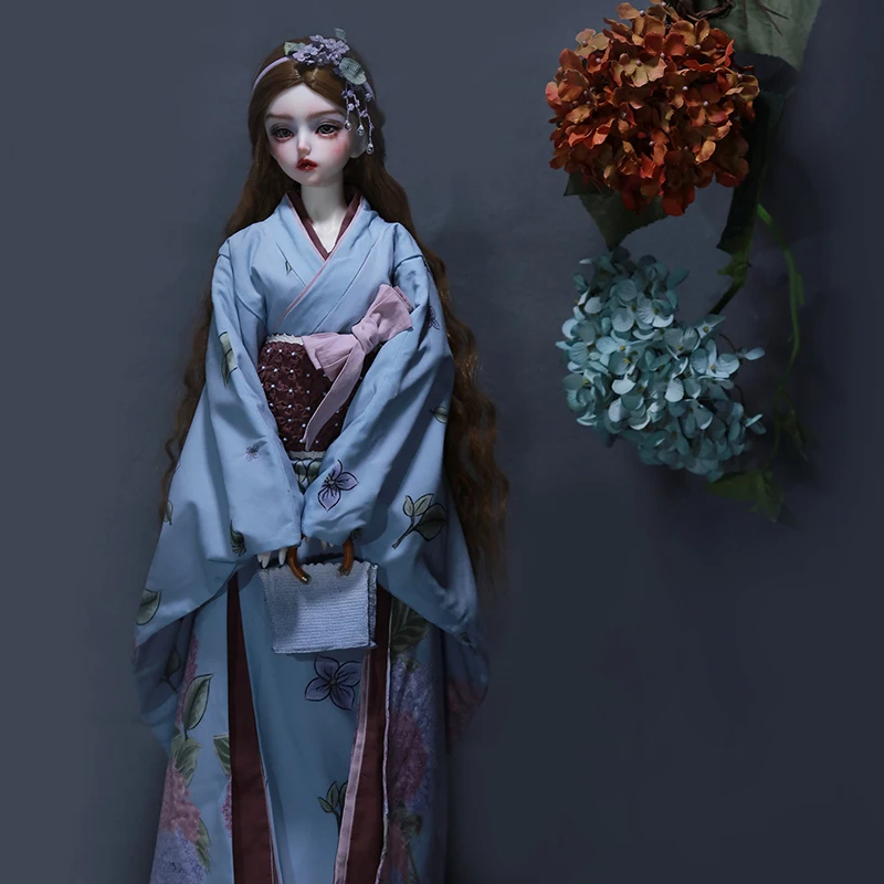 

Bjd Doll Cloth Blue/ Yellow KIMONO DIY kits suit Blythe 27cm OB27 45cm SDGR SD16