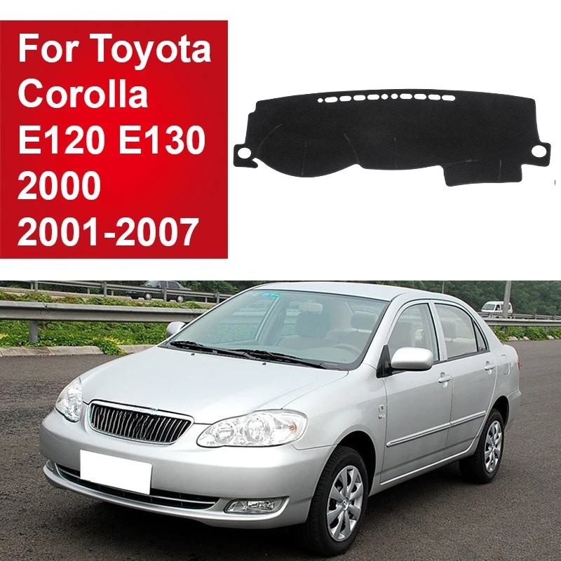 CNZKO Suede Dashboard Cover fit For ToyotaCorollaE120 E13020002001-2007 Dash Cover Nonslip Dash Mat Pad Protector Interior