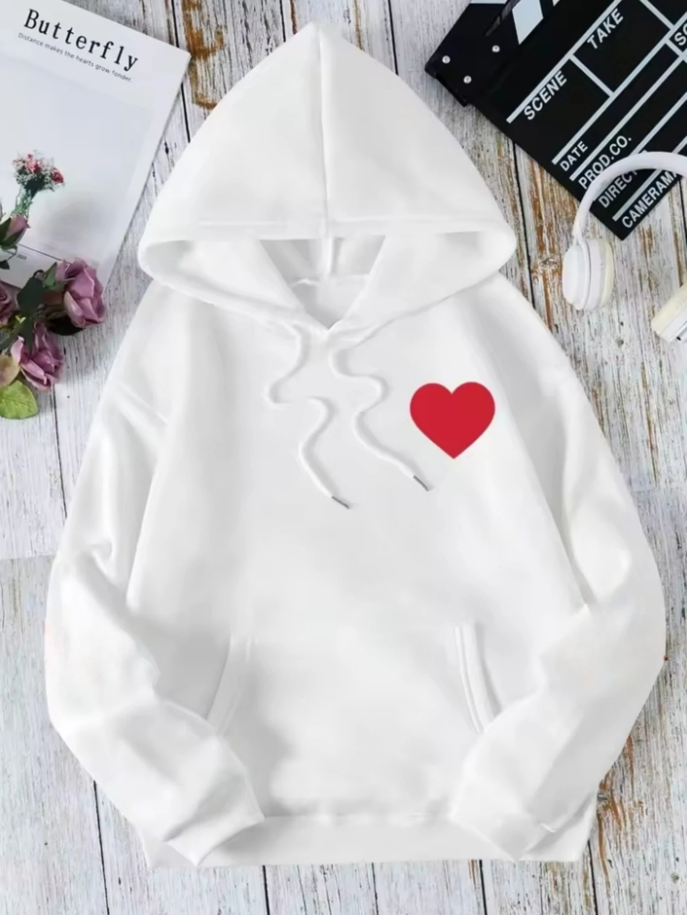 

Heart Love Graphic Printing Autumn and Winter Pure Cotton Hoodie for Men and Women Leisure Outdoor Street Sports Training Brand