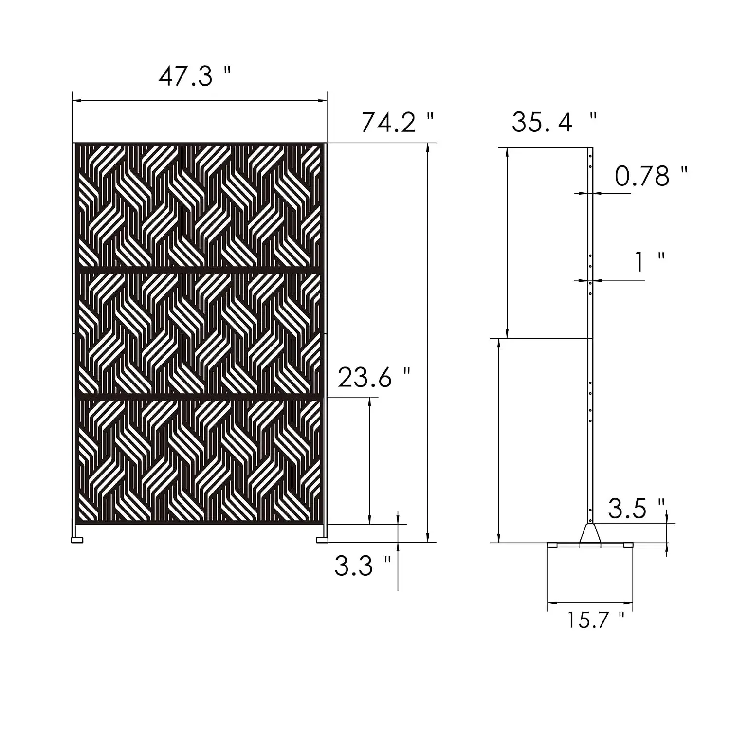 Metal Privacy Screen 74