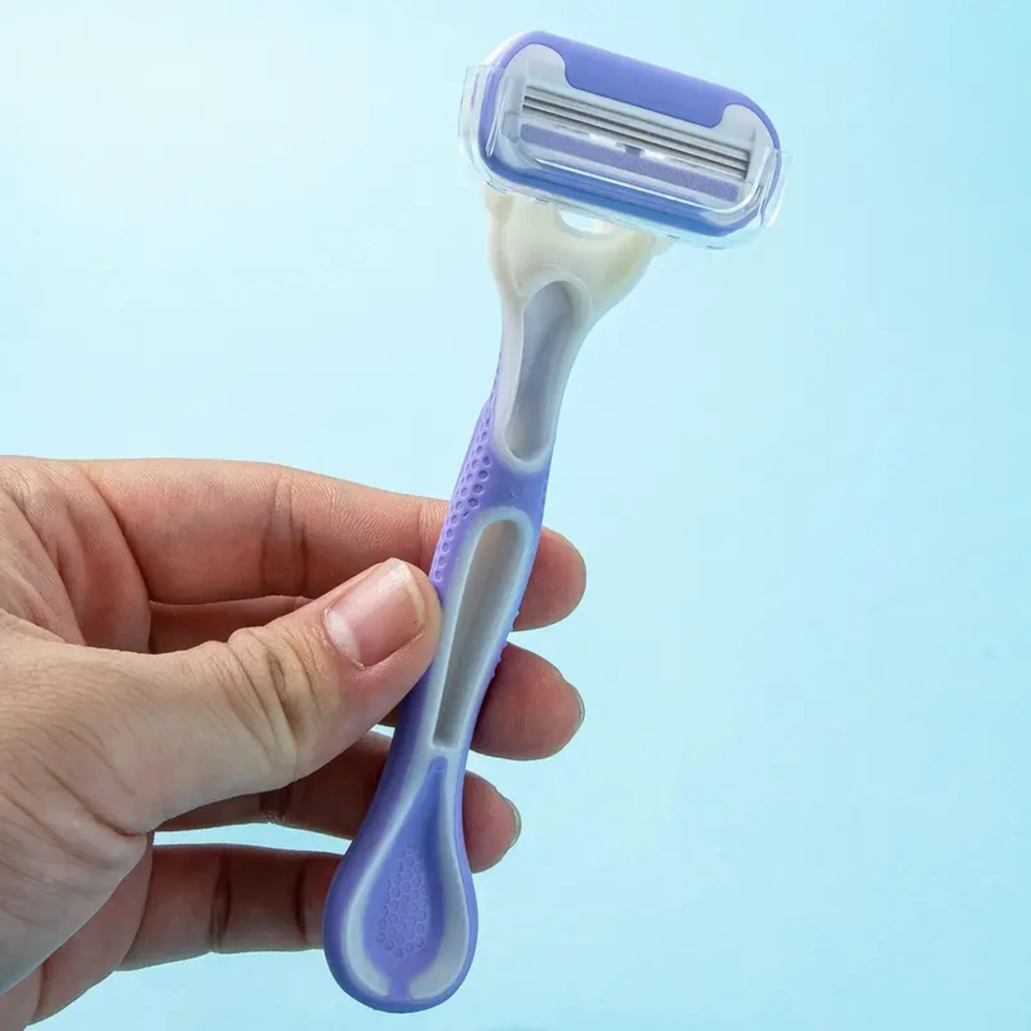 Manico per epilatore ricaricabile senza sforzo con 4 testine di ricambio per un morbidezza duratura: rimozione dei capelli facile da usare, precisa ed efficace