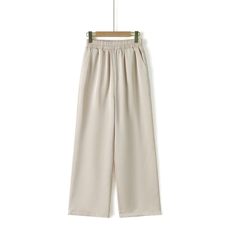 

Летние новые тонкие повседневные женские брюки Mommy Sle, свободные, больших размеров, прямые, укороченные, широкие брюки для женщин среднего возраста