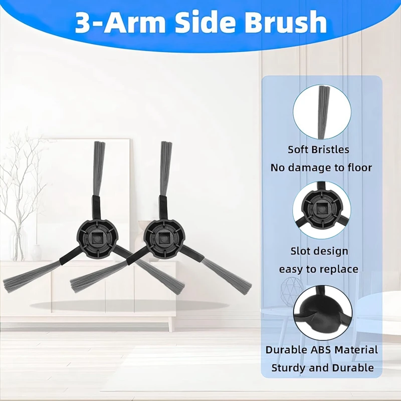 드림 봇 L20 울트라 X20 프로 진공 청소기 교체 예비 부품 액세서리, 세척 가능한 사이드 브러시, 12 개