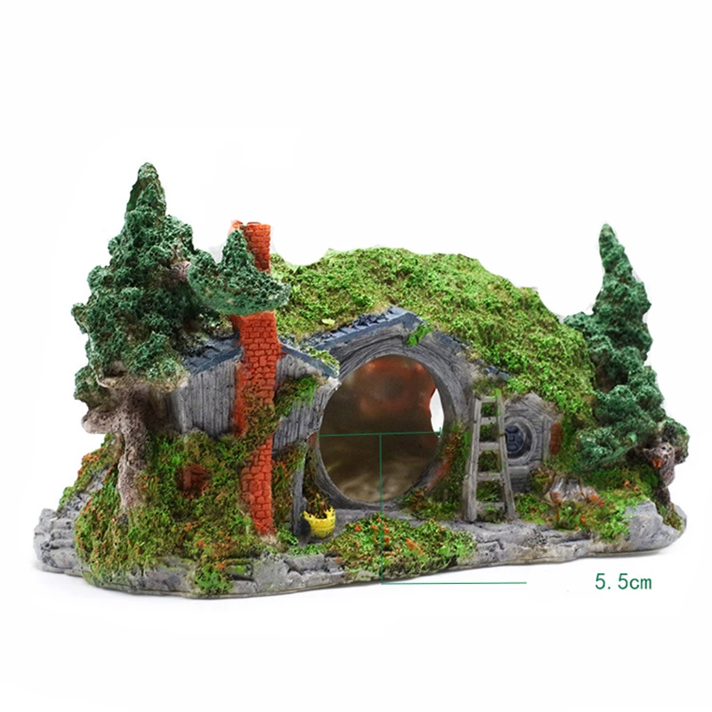 Large house Aquarium Decorations Fish Cave Resin Craft Castle Aquarium Landscape Ornament For Fish Tank Accessories