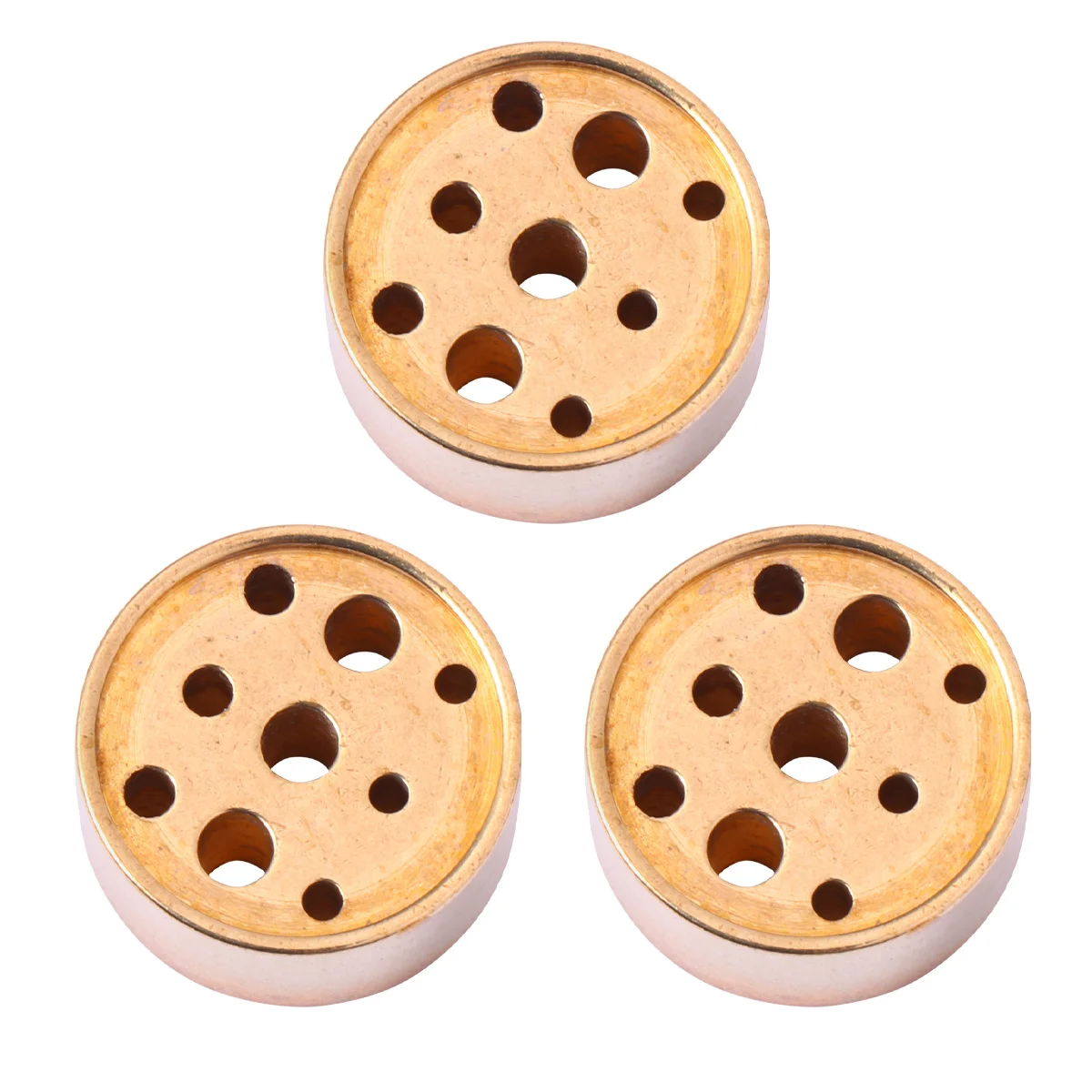 

3Pcs Mini Copper Alloy Incense Burner Column Style Holes Aroma Therapy Holder for Bedroom Study Yoga Meditation