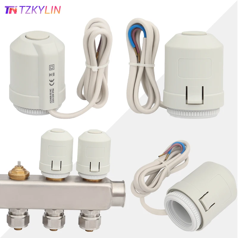 

230 В нормально закрытый NC M30x1,5 мм электрический термопривод для подогрева пола TRV термостатический клапан радиатора