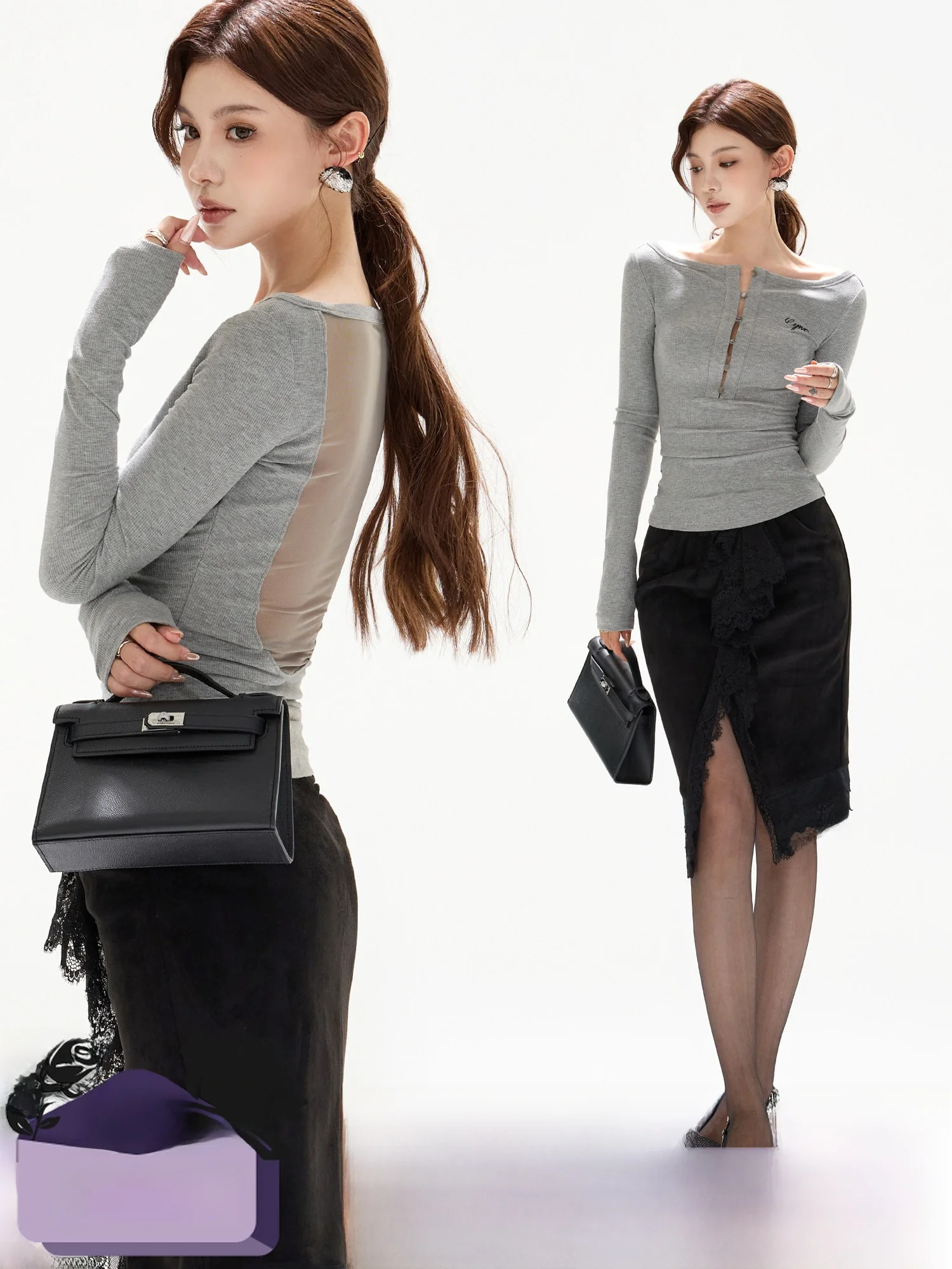 

CYNR оригинальный дизайн High nce Aosphere регулируемый пуговицы с вышивкой пикантная девушка вязаный облегающий топ для женщин