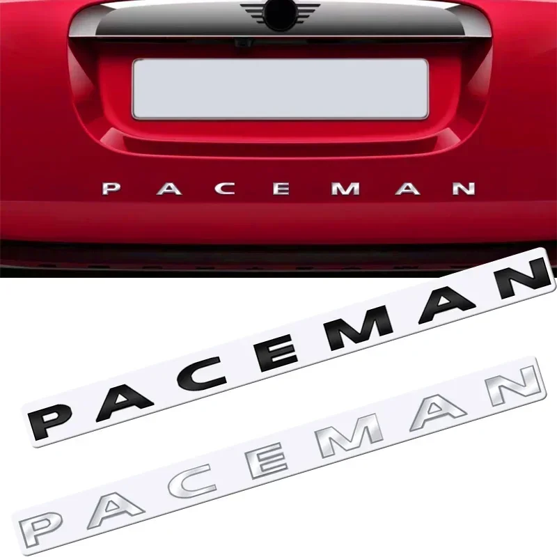 Metal For MINI Cooper Paceman Rear Badge Emblem Chrome Letter Logo Glossy Black Accessories Sticker