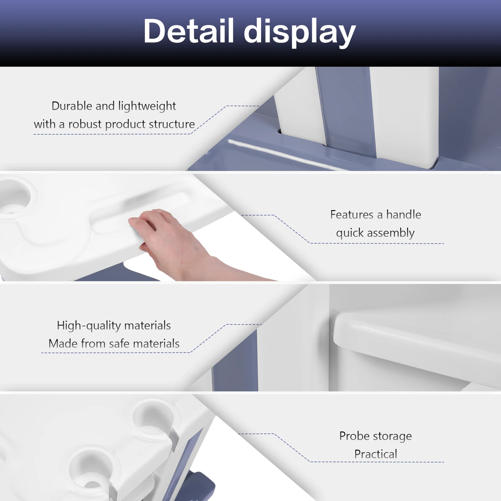 Poste de travail Mobile avec roues, chariot à ultrasons Mobile, chariot utilitaire de stockage de beauté pour système de Scanner d'imagerie par ultrasons
