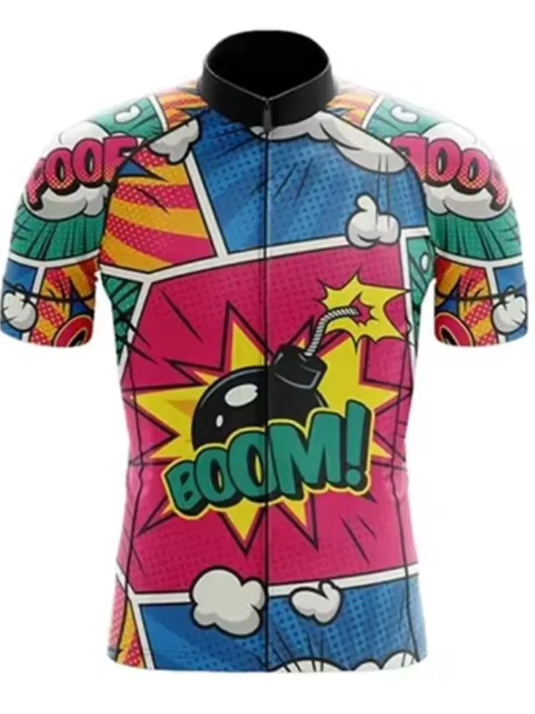 AliExpress NONE 2026 Team Cartoon Cycling Jerseys Summer Men Bike Short Sleeve Clothing MTB Bicycle Clothes Ropa Ciclismo Cycling Clothing