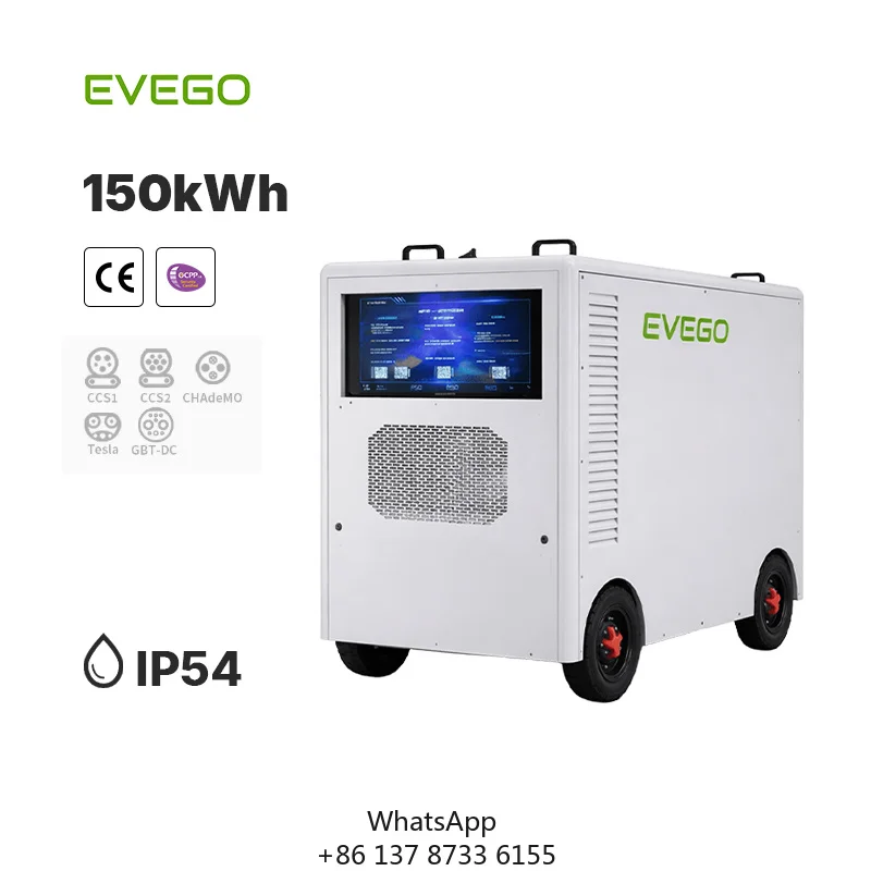 EVEGO New Low Price 80kW Road Rescue DC Fast Portable Charging Mobile Station Battery 80kWh Commercial Grade EVSE
