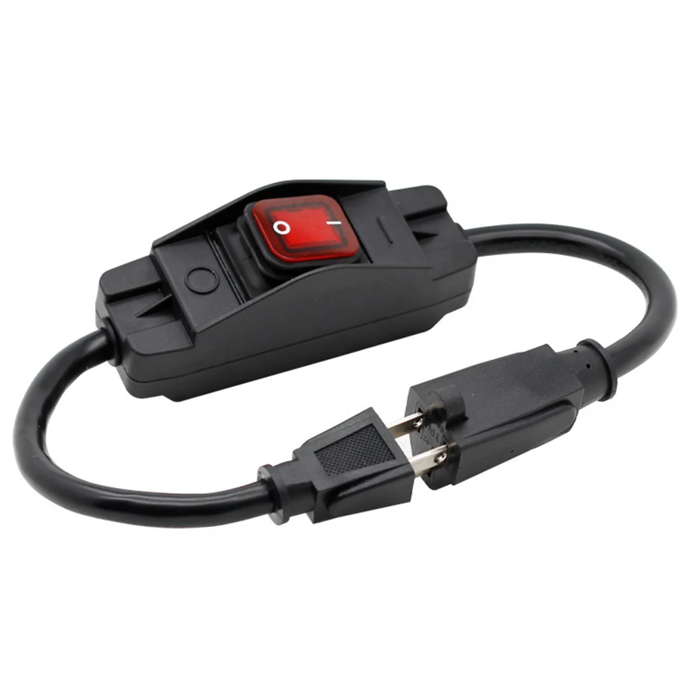 ON/Off Rocker Switch Inline Cord Switch 16A/25A 250V/125V Waterproof LED Indicator Suitable for Patio Lights