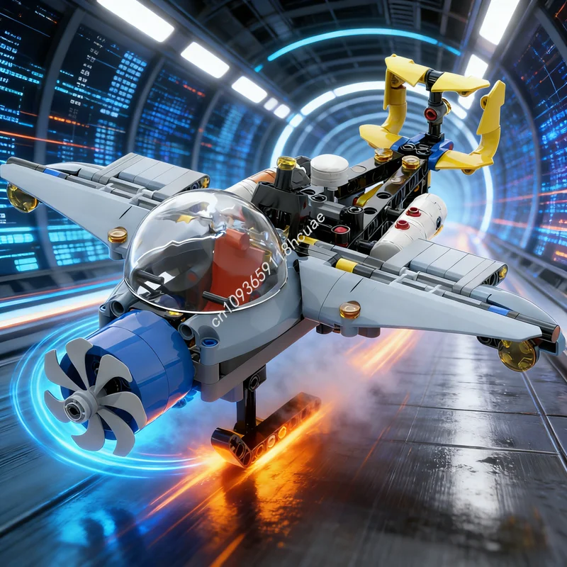 

346pcs MOC Lightweight Ice Plane Technical Model Building Blocks Architecture Christmas Gift Creative Education Toy Idea Brick