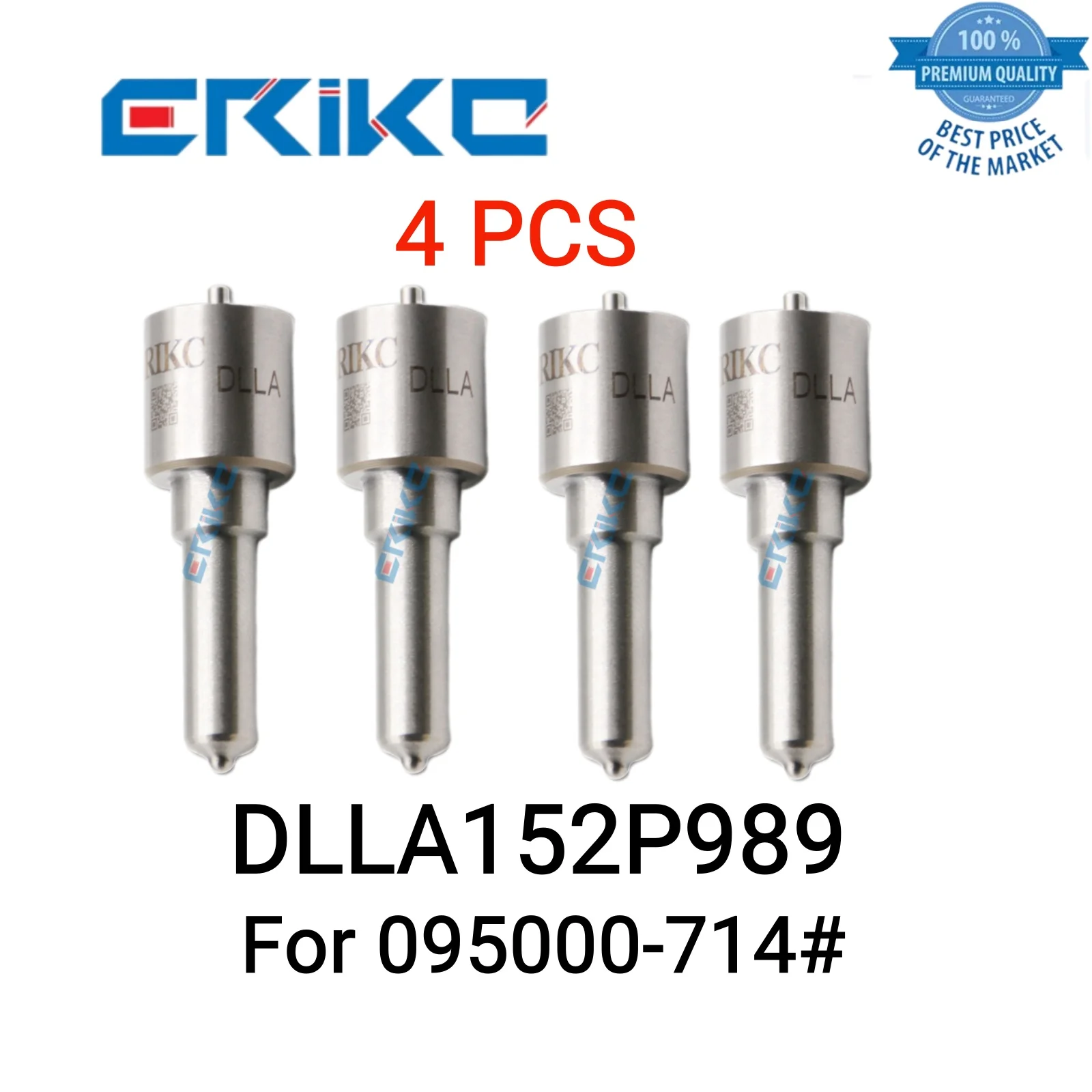 4 PCS DLLA152P989 093400-9890 Common Rail Nozzle DLLA 152 P 989 Injection Parts Nozzle DLLA 152P989 for 095000-714#