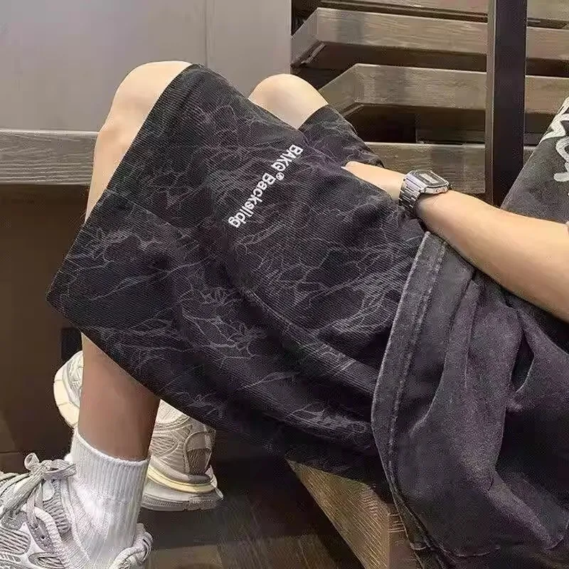 

Casual Oversize Sport Shorts Men Women Summer New Style Beach Five-Point Pants Straight Leg Polyester Fiber Breathable Comfor...