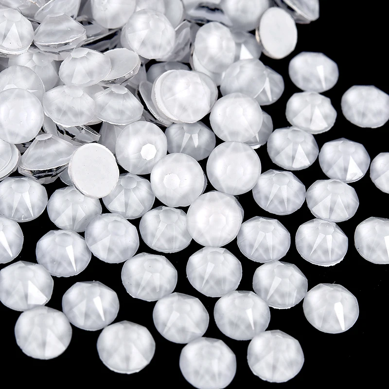 BOBOHOO 2088 Nicht-Heißfix Schwarze und Weiße Glasrhinestones Kristall Flachboden 8 Große 8 Kleine 16-Schliff Strass für Nägel, Kleidung, Schuhe, Taschen – Detail 8