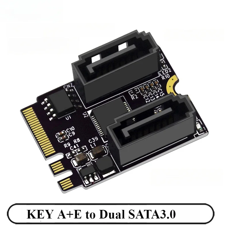 M. 2 A+E to SATA 3.0 expansion card KEY A+E WIFI M.2 to SATA hard drive JMS582 adapter card