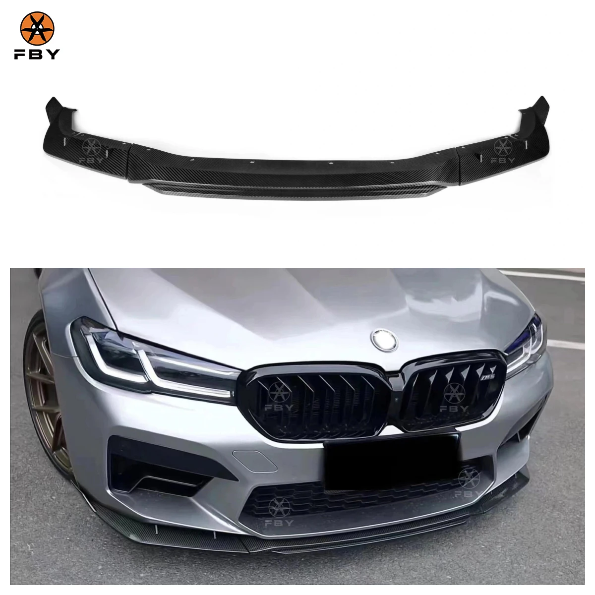 

For Hight Quality MT Style Carbon Fiber Front Bumper Lip For BMW 5 Series F90 M5 LCI Carbon Fiber Auto Parts