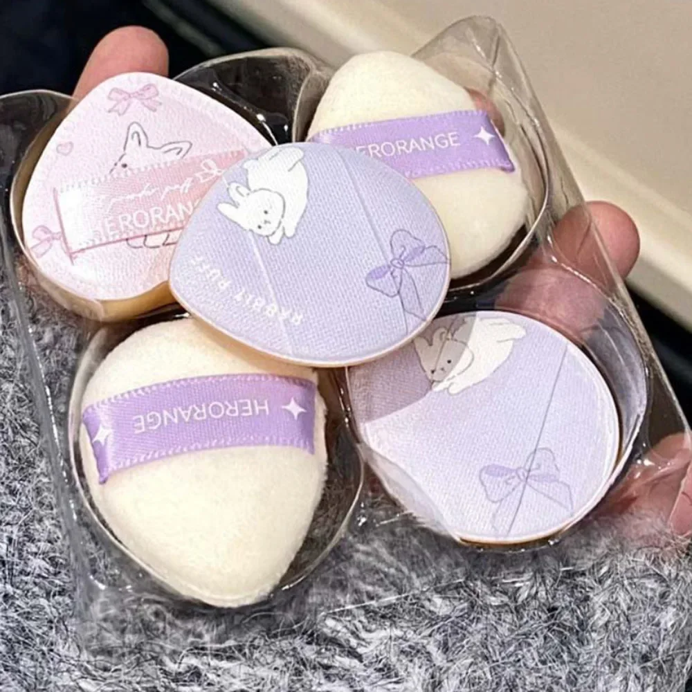 Mini éponge de pouce bouffante de poudre, correcteur de crème, bouffantes de poudre, fond de teint professionnel pour les doigts, outils cosmétiques, 5 pièces/boîte