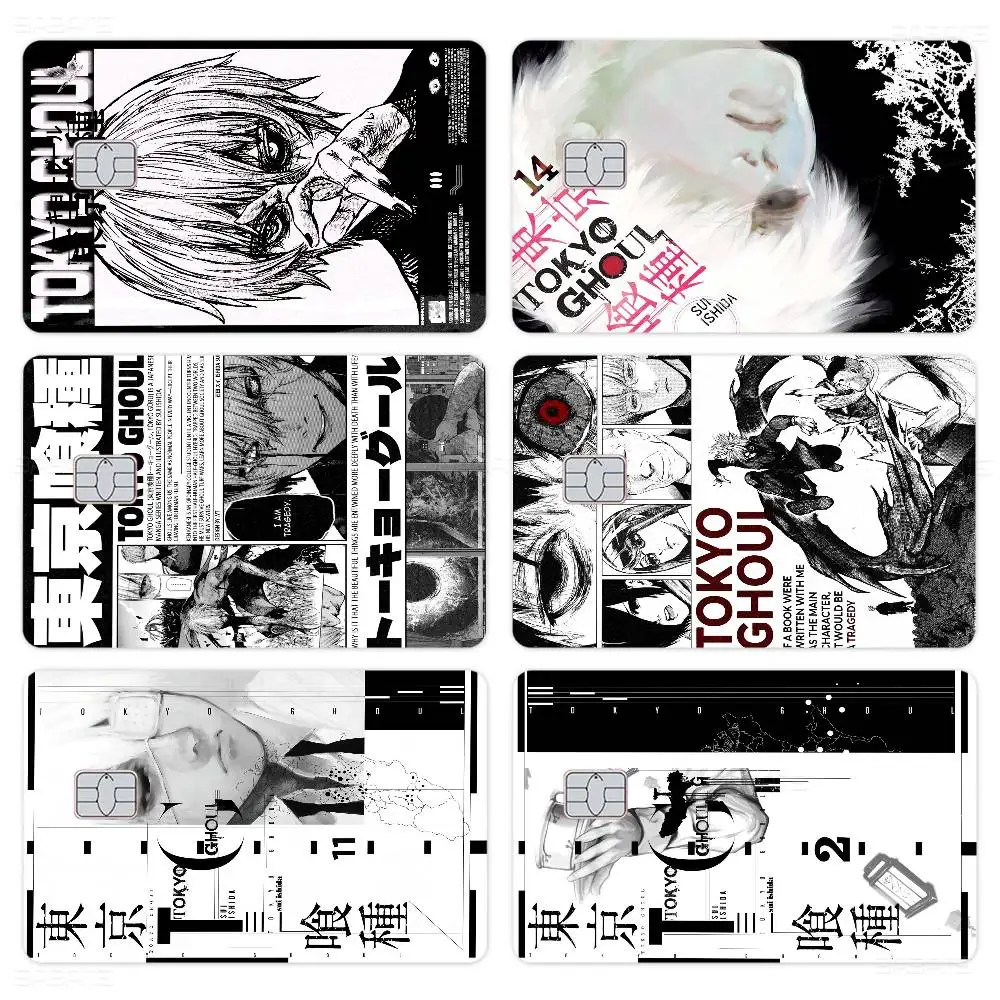 Anime Tokyo G-Ghoul Fashion Matte Gold Silver Black Matte Film Skin Sticker Tape for Bank Credit Debit Card
