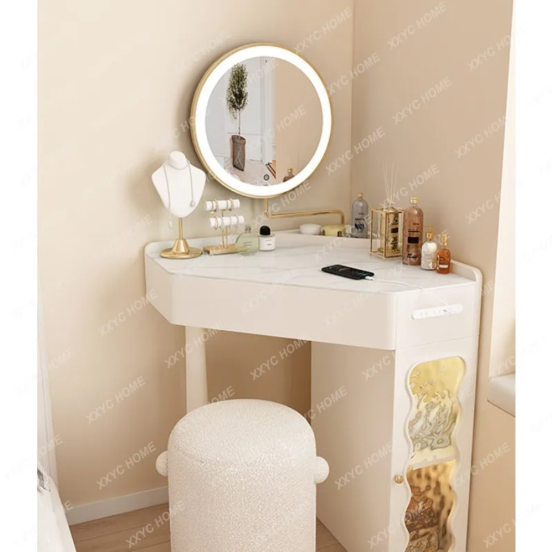 

Corner Dresser Cream Style Small Apartment Corner Dresser Bedroom 60cm Small Makeup Table