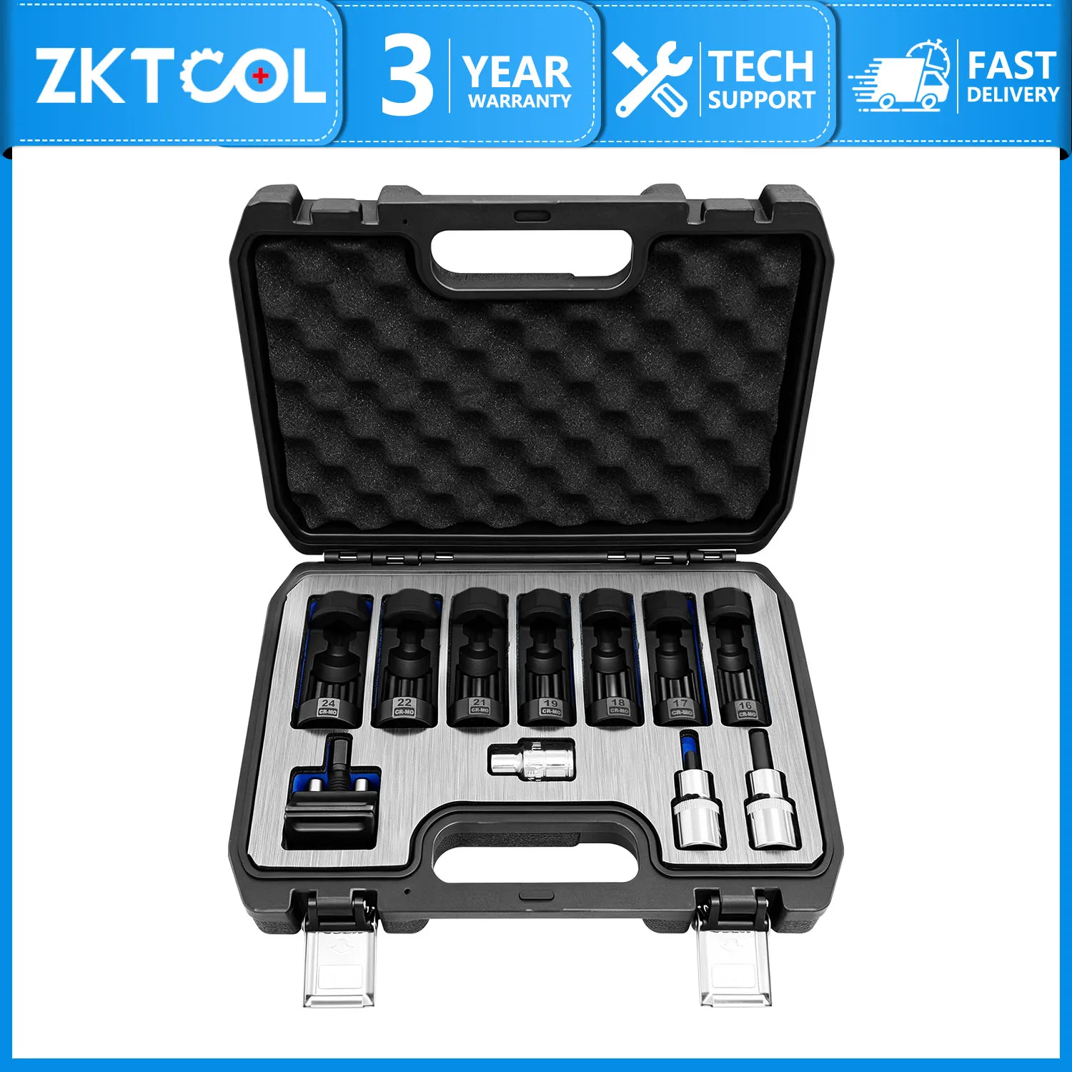 

11Pcs Shock Absorber Removal Tool 16mm-24mm 12Pt 1/2 Drive Car Suspension Strut Nut Spreader Socket Set Automotive Hand Tool