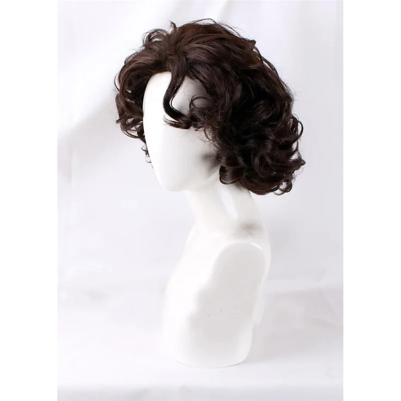 2022 New Mirabel Madrigal Cosplay Wig Short Dark Brown Curly Wig Heat Resistant Cosplay Costume Wig   Wig cap