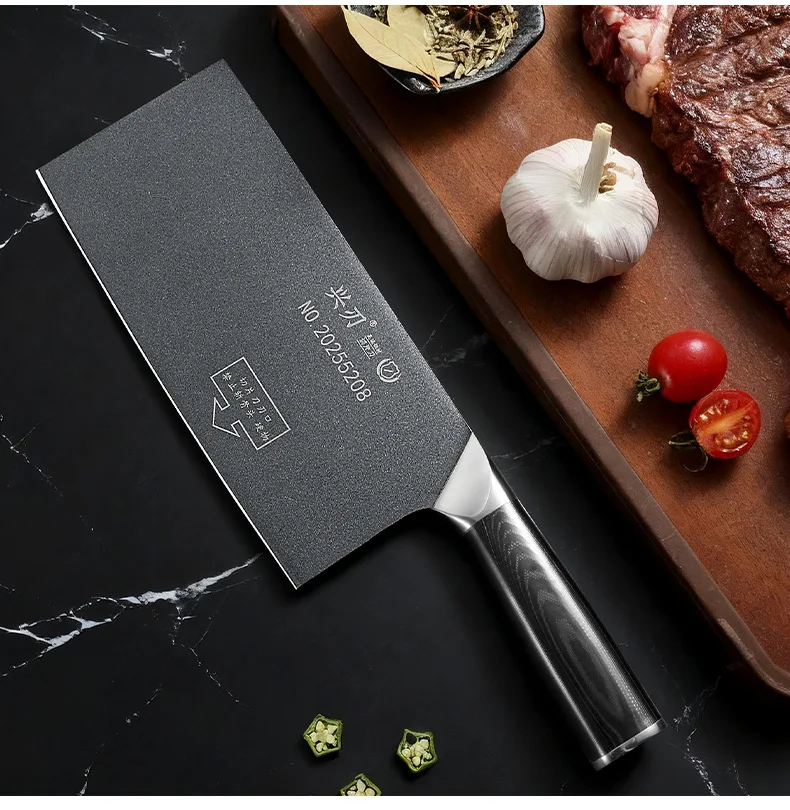 Germany 50CR15mov Kitchen Knife G10 Handle Non Stick Coating Sharp Slicing Knife For Household Meat Vegetable Cutting Cleaver