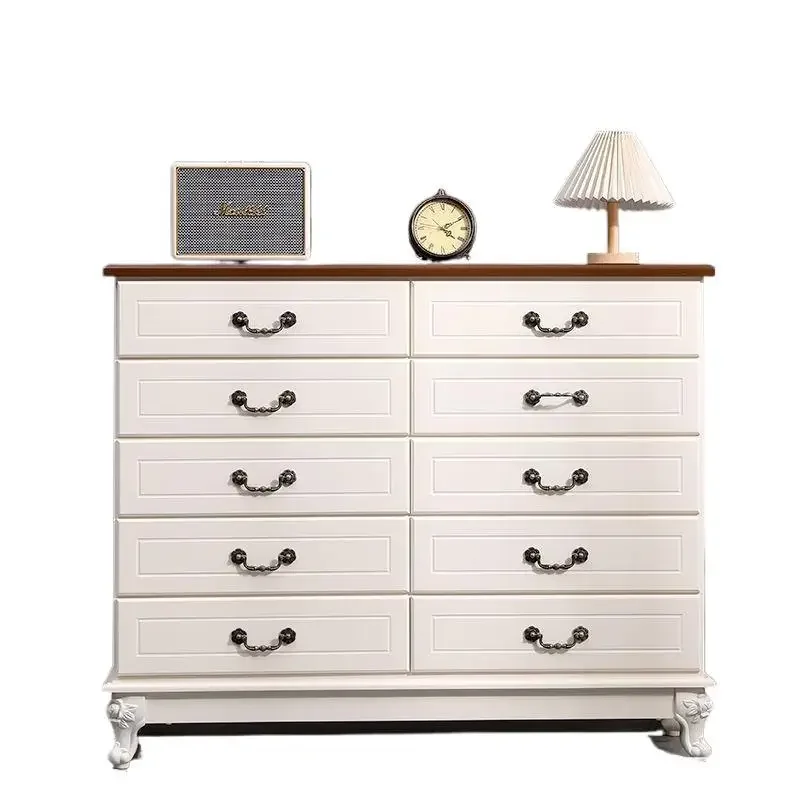 Modern Farmhouse Buffet with Storage 47 Inch Sideboard with 9 Drawers Kitchen Cabinets Wooden Living Room Cabinets, Coffee Table