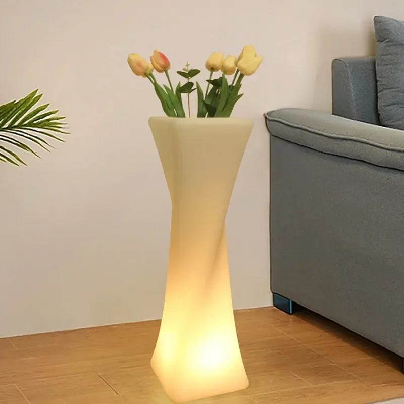 Simple Luminous Vase Floor Lamp Light Luxury Vertical Desk Lamp Decorative Lighting for Living Room Bedroom Atmosphere Home Lamp