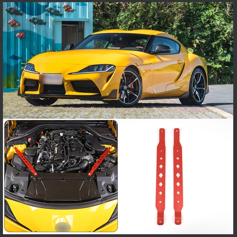 For 2019-2022 Toyota GR Supra A90 aluminum alloy car engine compartment reinforced diagonal pull rod car decoration accessories