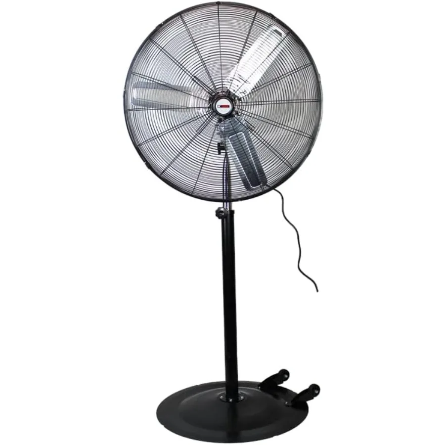 

77734 Вентилятор на пьедестале, 30 дюймов, промышленный осциллирующий двигатель с двигателем 1/2 л.с., 3-скоростные настройки, предложение, высота 5320 куб. футов/мин, средний, 2880 куб. футов