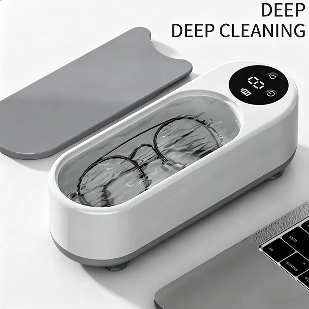 Portable Cleaning Machine Ultrasonic Cleaner 450ml Clean Pod Jewelry Cleaner Machine for Ring Glasses Makeup Brush Household