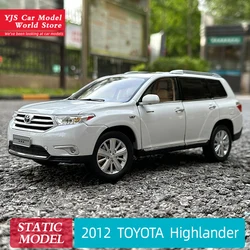 1:18 scale 2012 Toyota  Highlander car model model metal gift Send to a friend Static ornament Birthday present Collect