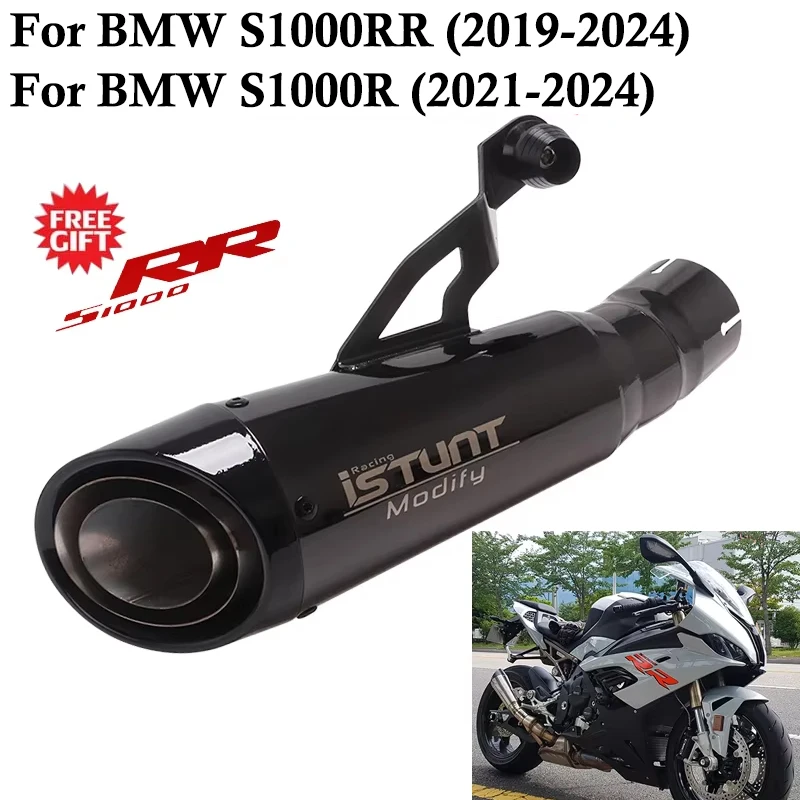 Slip On For BMW S1000RR 2019 2020 S1000R 2021 2022 Motorcycle Exhaust Escape Systems Modify Stainless Steel Link Pipe Muffler