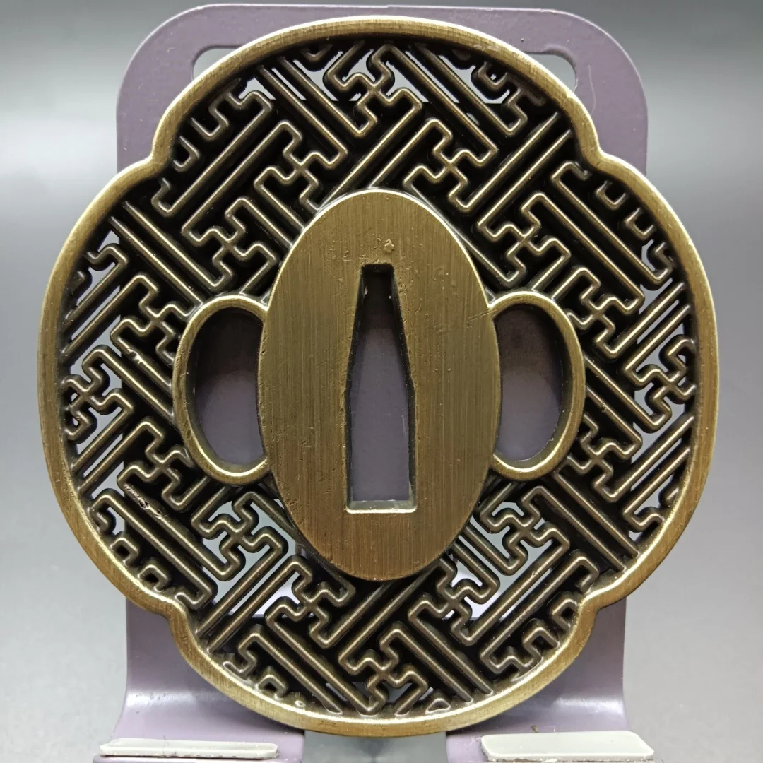 Japanese Alloy Tsuba Guard Fitting For Japan Sword Samurai Katana Handguard Part Nice