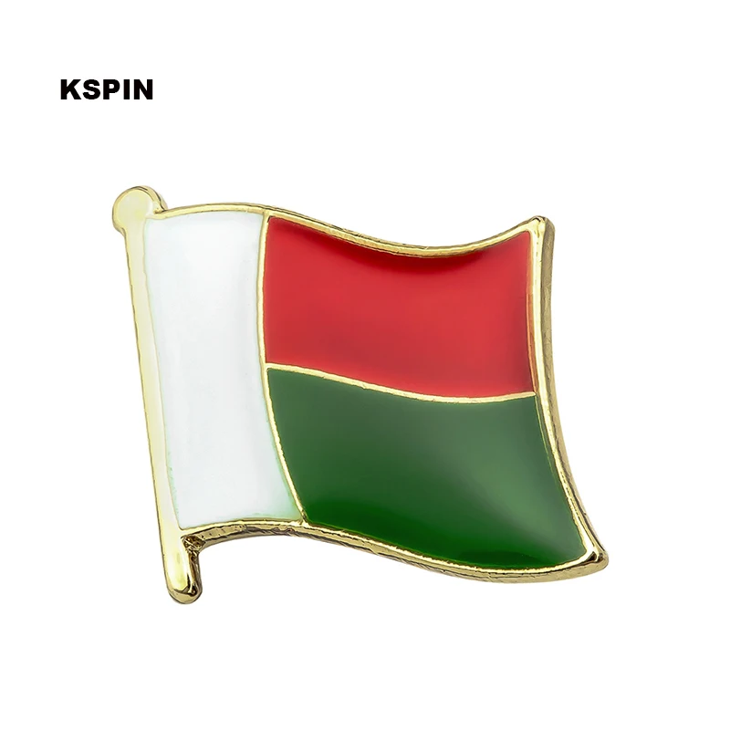 Insignia de la bandera de Madagascar, Pin con símbolo, insignias de Metal, broche decorativo, alfileres para ropa, broche, joyería