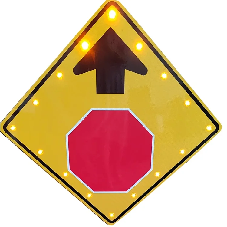 

Customized Aluminum Reflective Solar Arrow Sign Directional Arrow LED Sign Traffic warning products for Traffic Safety