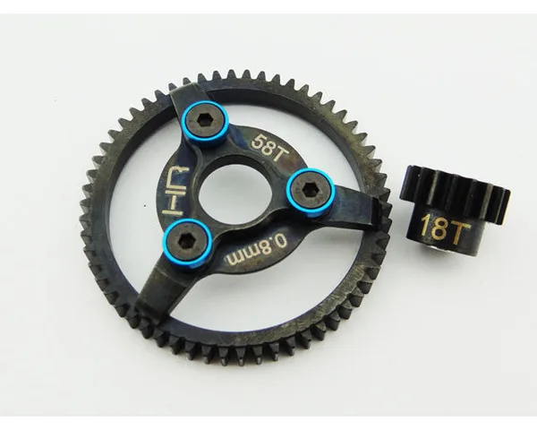 Hot Racing Hardened Steel 18T/56T/58T/60T 32 Pitch Pinion Spur Gear Set For Traxxas Bandit Rustler 2WD Slash Stampede