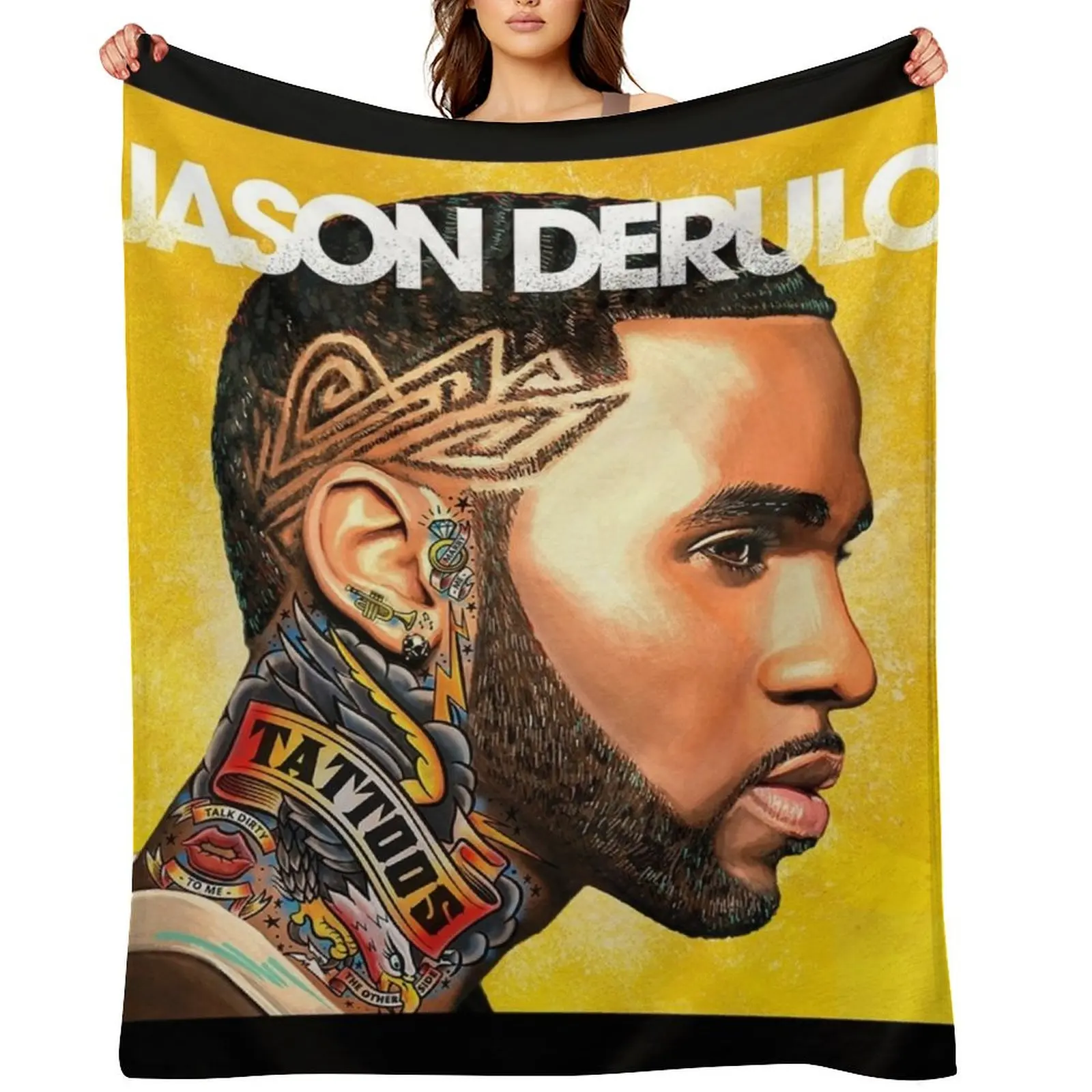 

Tattoos Throw Blanket Plush Cute Decoratives Polar Blankets