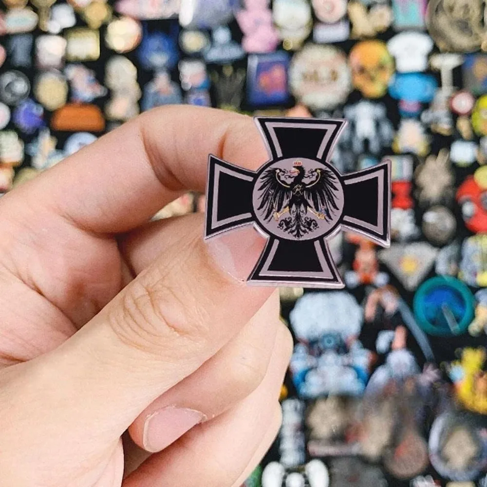 1pc German Eagle Lapel Pin Kaiser Wilhelm Battle Flag Prussian War Pin Badge Patriotic Gift